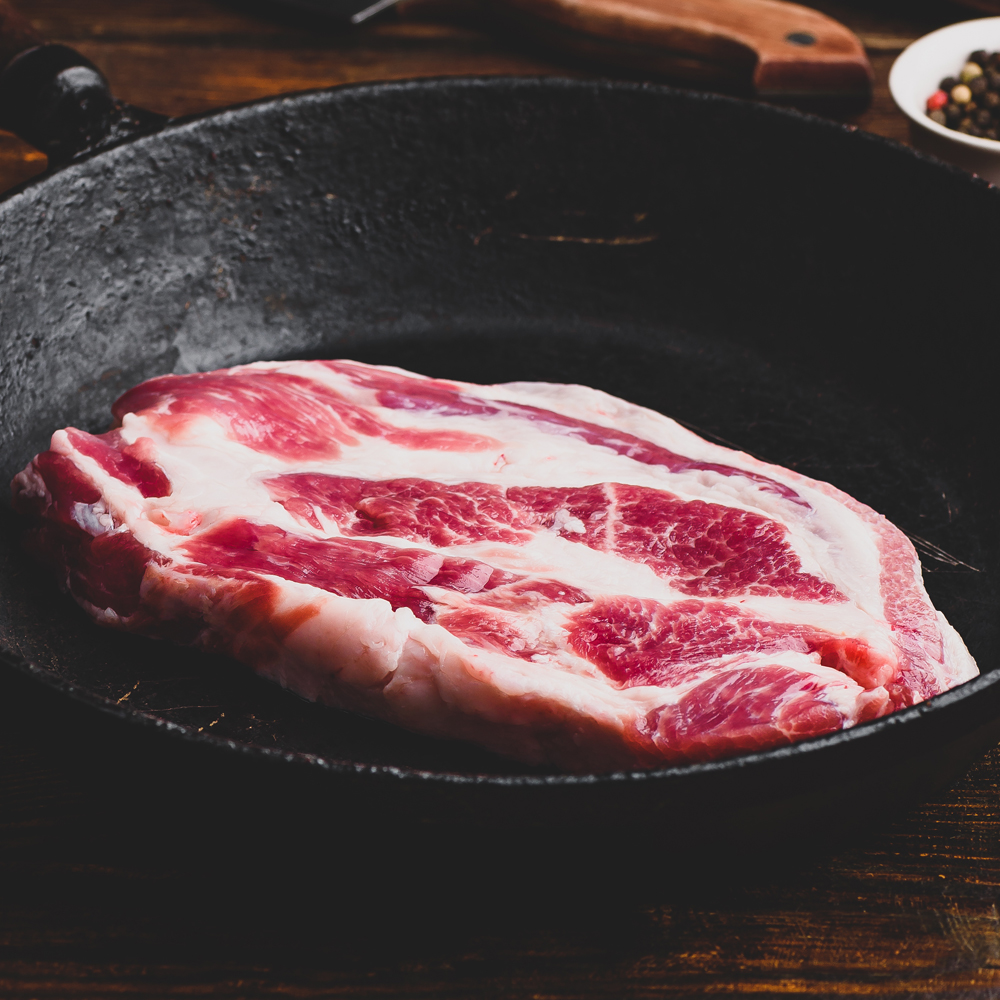 안심밥상 l 냉장 l 제주흑돼지 목삼겹살 구이세트 5팩총1.35kg