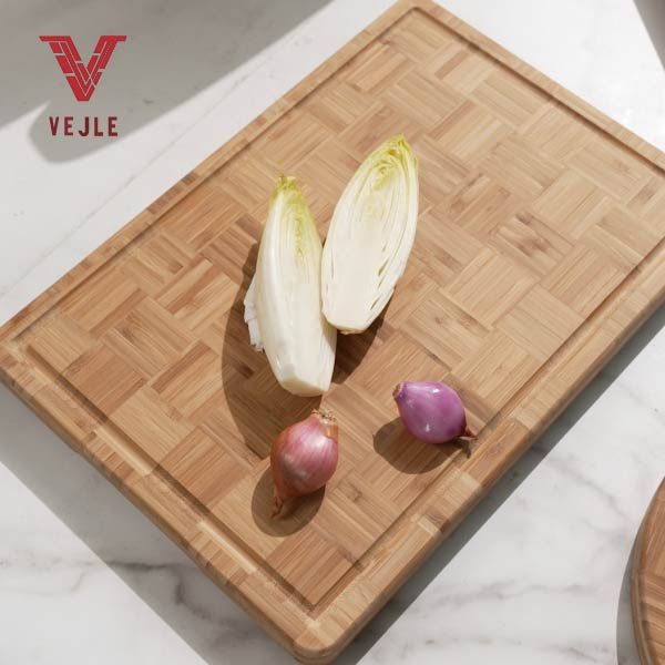 바이렌 엔드그레인 도마 세트 (대, 중, 원형도마, 스텐304 트레이, 거치대) 4