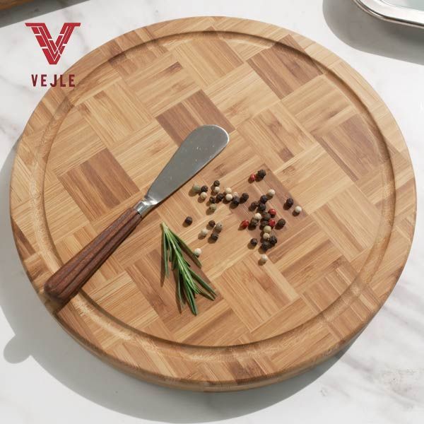 바이렌 엔드그레인 도마 세트 (대, 중, 원형도마, 스텐304 트레이, 거치대) 3