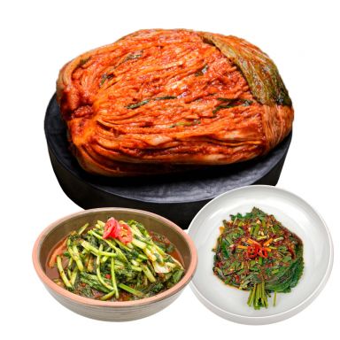 도미솔 왕비포기김치 9kg+열무김치2kg+깻잎김치500g (3종,11.5kg)