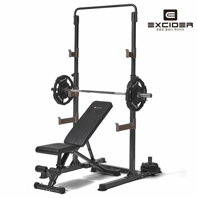 스미스머신 EC605 미니랙 파워렉 스쿼트랙 홈짐 세트 벤치 프레스 철봉