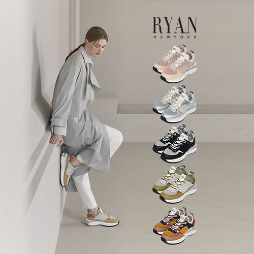 JIANUO CO  LTD 2만원 인하 방송최저가 [리안뉴욕] 천연소가죽 여성 글로리 스니커즈(4.5cm키높이)