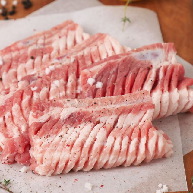 녹돈영농조합 [고기장인백정] 무항생제 한돈 박포갈비(뼈삼겹) 400g x 3