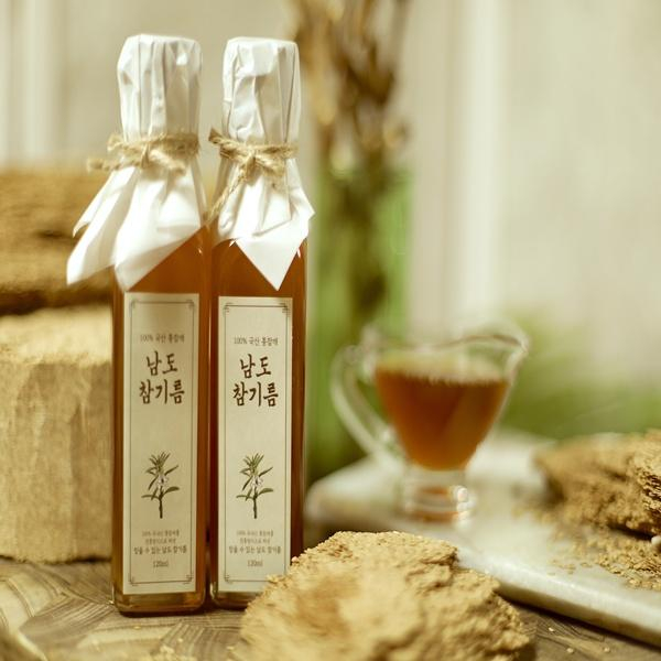 100%국산 통참깨 남도 참기름 5병 (총 600ml)