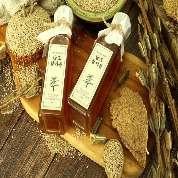 100%국산 통참깨 남도 참기름 5병 (총 600ml) 2