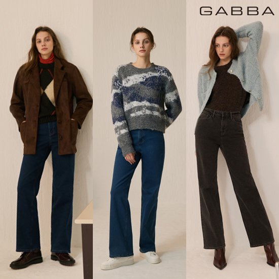 [GABBA] 가바 기모 데님팬츠 3종 (여성)