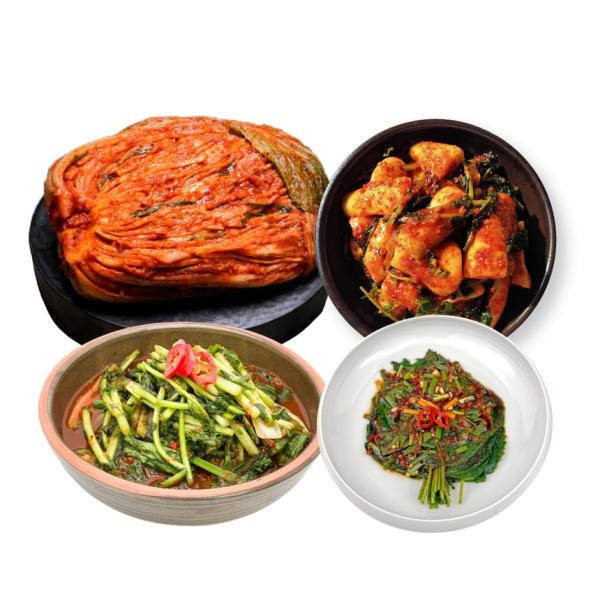 도미솔김치 포기 8k+열무2k+총각2k+깻잎1k(총4종,13kg)