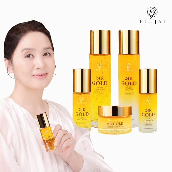 엘루자이 24K골드 더블콜라겐 기초 5종 1세트