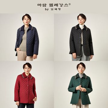 마담엘레강스 아벨 니트카라 퀼팅 자켓