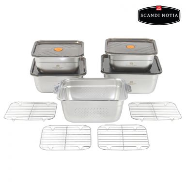 ★대용량★ 스칸디노티아 밧트형 대용량 스텐 밀폐용기세트
