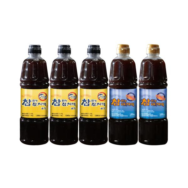 참만능참치액골드  1,040g x 3병 + 참만능대게액  1,050g x 2병