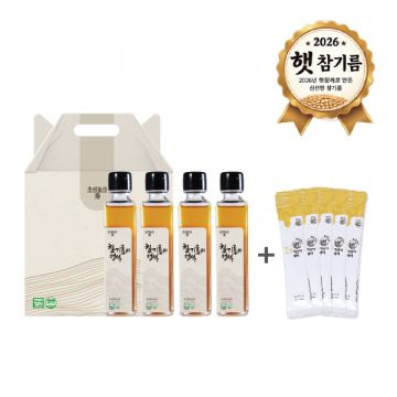 [26년] 참기름의 정석 국산 참기름 세트 150mlx4병+스틱들기름 5매
