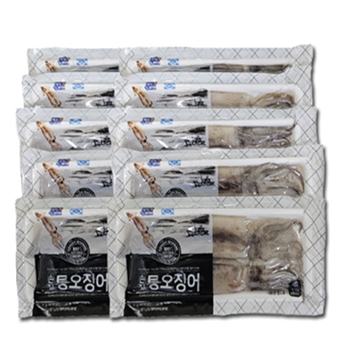 명진 손질통오징어 120g×20미(총 10팩)