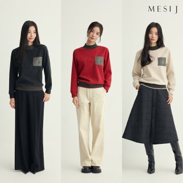 [메시제이] 캣포켓 기모 블라우스 3종(with 배우 윤소이)