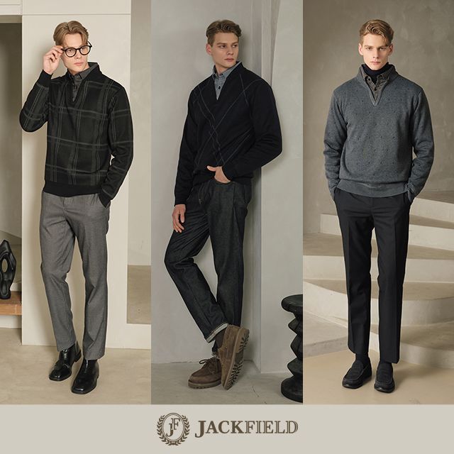 [잭필드] 남성 패턴 밍크 본딩 레이어드 셔츠 3종