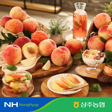 [상주농협】아삭한 백도 복숭아 4kg(4kgx1박스/개당중량215g~330g)