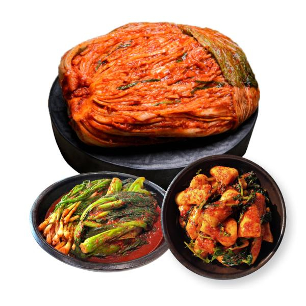 도미솔 왕비포기김치7kg+총각김치2kg+쪽파갓김치2kg(3종,11kg)