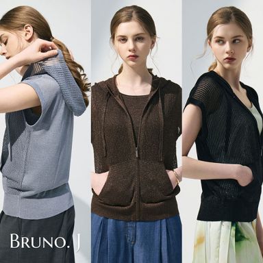 [브루노제이] 25SS 썸머 인견 후드집업 3종SET