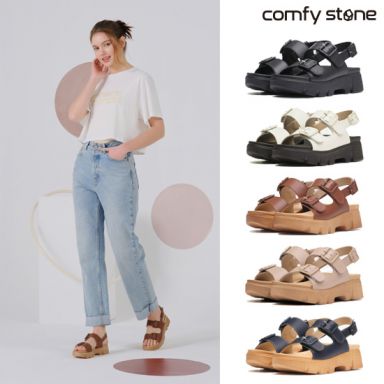 [개국10주년 특집] 1만원 가격 인하 [컴피스톤] 천연소가죽 버클 레더 컴포트 샌들