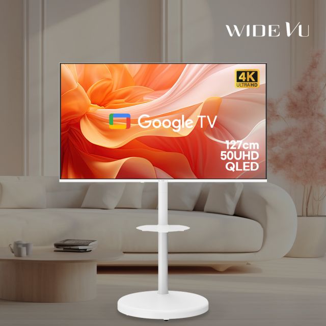 와이드무빙뷰 화이트에디션 50형 구글 스마트 삼탠바이미 세트 (4K,UHD,QLED)