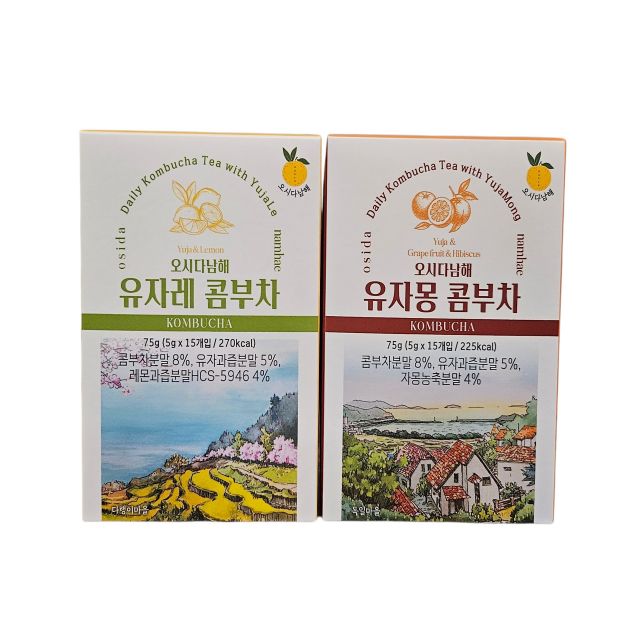 오시다남해 유자콤부차 세트