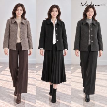 [마담4060] 누빔안감 하프코트
