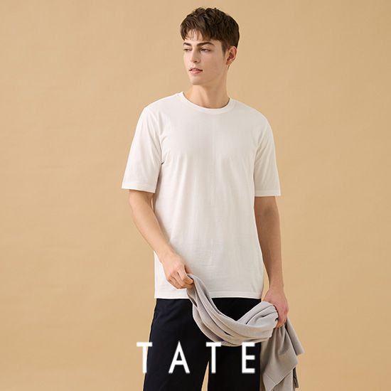 25SS TATE 오가닉 튜블러티셔츠7장(남여공용)(화이트4장+블랙3장)