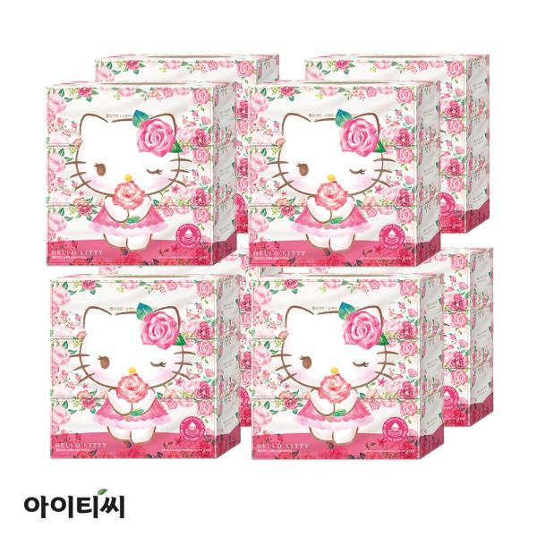 [헬로키티] 로멘틱 소프트 로션티슈 3입×8팩