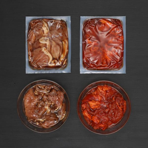 제주흑돼지 양념+고추장불고기 세트 300g*8팩 (총2.4㎏)
