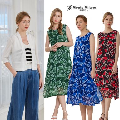 [몬테밀라노] 플라워 원피스 앙상블