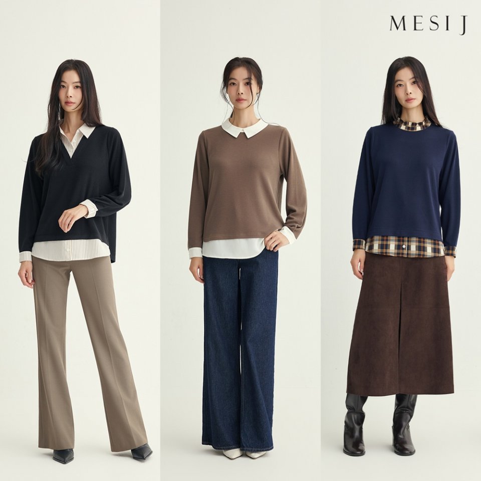 [메시제이]레이어드 블라우스 3종(여배우 윤소이 PICK)