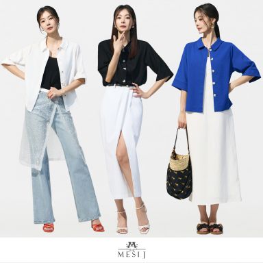 [메시제이] 크링클 인견 셔츠재킷 3종