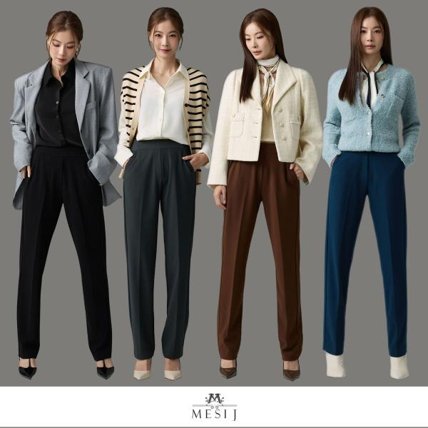 [메시제이] 크레이프 텐션 팬츠 4종