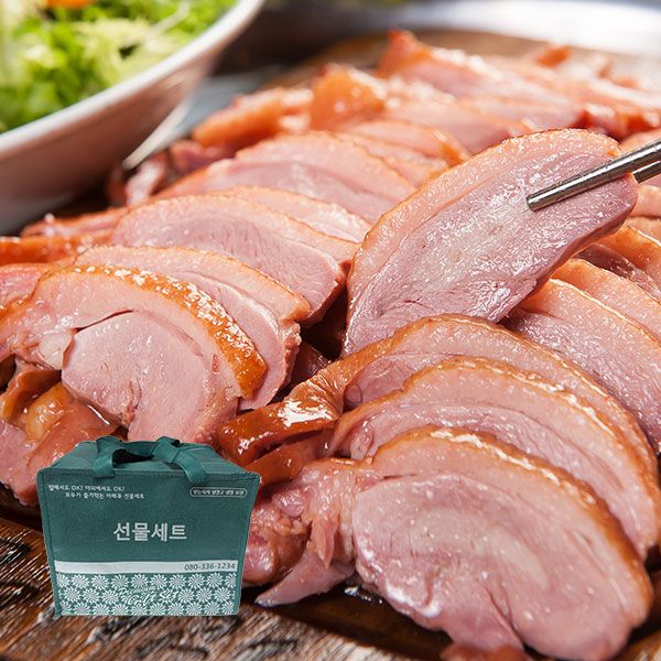 [새담] 흑마늘 오리훈제 슬라이스 선물세트 200g x 10팩