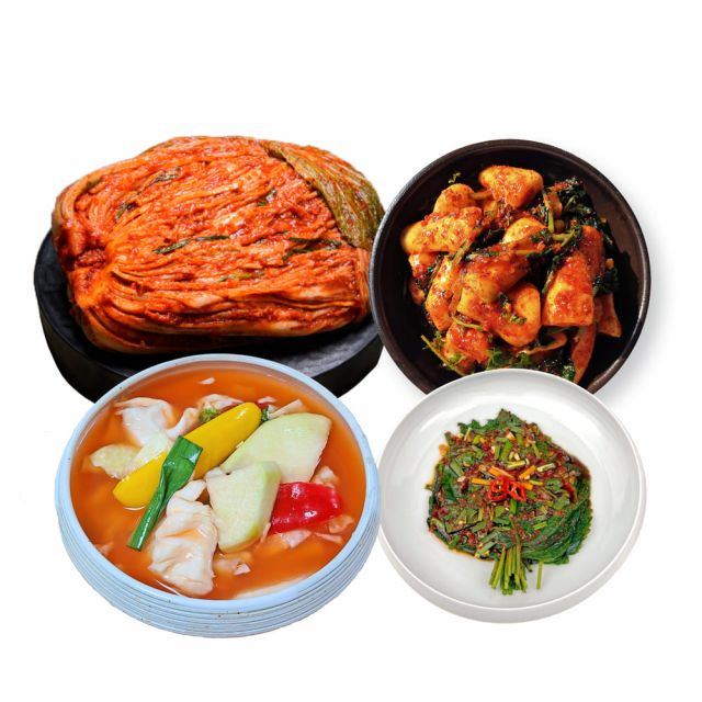도미솔김치 포기 8k+총각2k++여름물김치2k+깻잎1k(총4종,13kg)