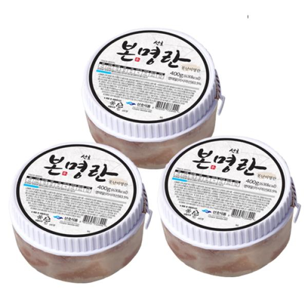 [매출∙재구매율 1등 명란] 선호본명란 못난이명란(400g)×3통, 총1.2kg