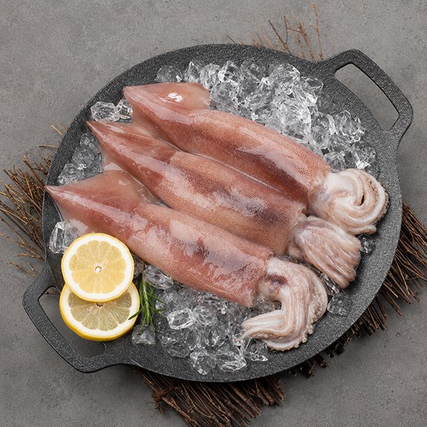 [물맛남] 자연산 손질 통오징어 4마리(260gx2팩)
