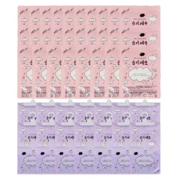습기제로 제습제 42종세트(스탠드형 120g 28개+옷걸이형 150g14개)